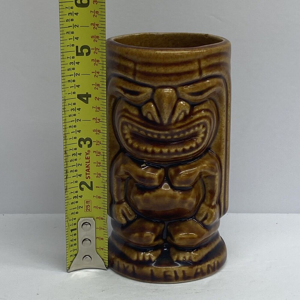 Tiki Leilani Mug Cup Tumbler Orchids of Hawaii Vintage Decor Vase - Picture 7 of 8